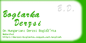 boglarka derzsi business card